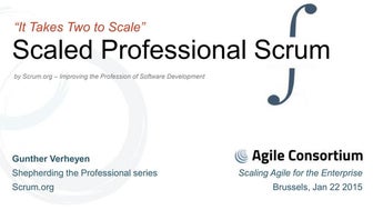 Scaling (Professional) Scrum at the scaling event of the Agile Consortium (Ja...