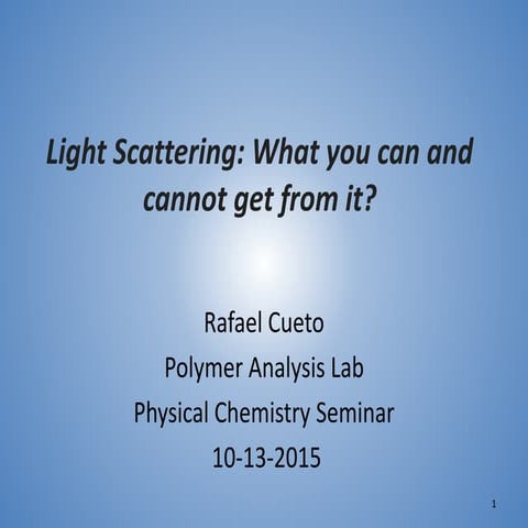 The light scattering analysis of the nanoparticles and the properties