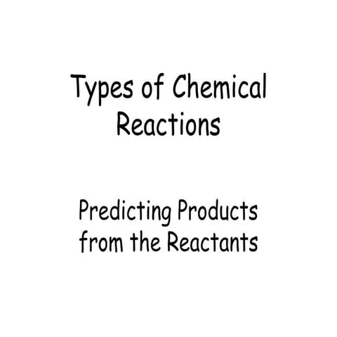 12 types of chemical reactions | PPT