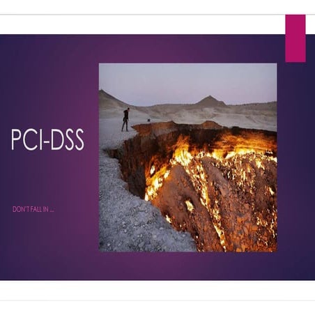 PCI DSS v 2.0 - Don't Fall In. Short & high level presentation for the Ecomme...