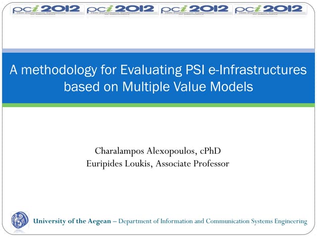 PSI e-infrastructures evaluation