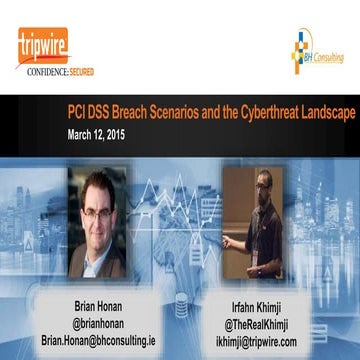 PCI Breach Scenarios and the Cyber Threat Landscape with Brian Honan