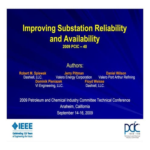 Improving substation reliability & availability 