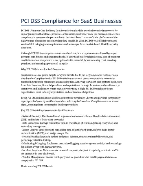 Achieving PCI DSS Compliance | cybersigm | PDF