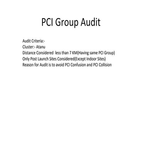 Pci group audit