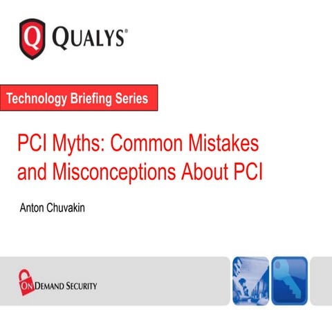 PCI DSS: Myths, Mistakes, Misconceptions 2009 - TEASER Version