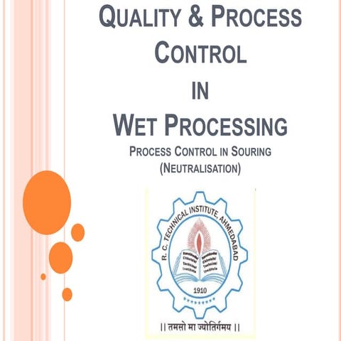 Process Control in Souring | PPTX