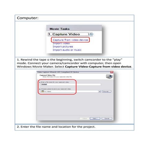 Video editing  instruction (PC)