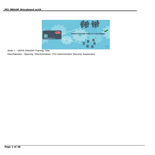 PCI OWASP Course Storyboard