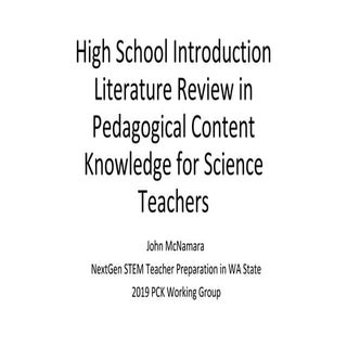 PCK for High School Science, Introduction.pptx