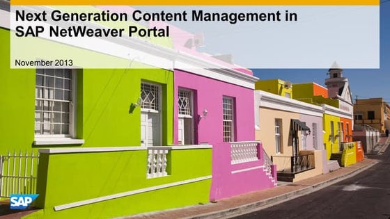 Next Generation Content Management in SAP NetWeaver Portal