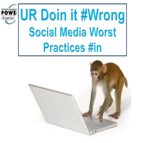 PCMA Social Media UR Doing it Wrong