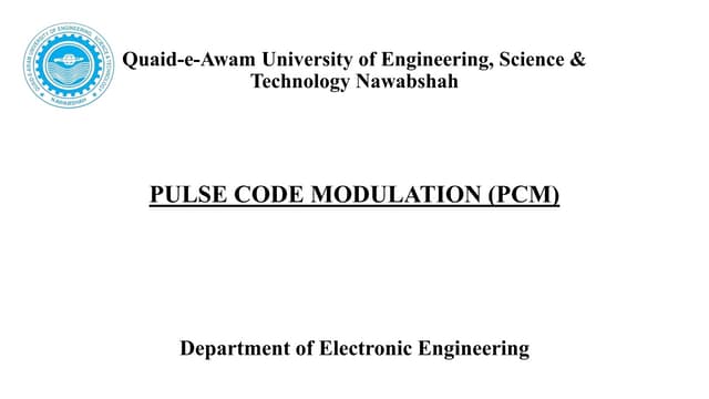 Pulse code modulation 