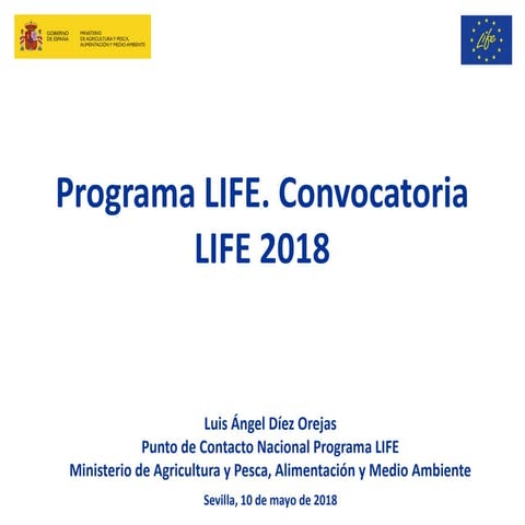 Programa LIFE. Convocatoria LIFE 2018 | PDF