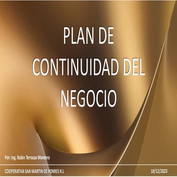 PLAN DE CONTINUIDAD DEL NEGOCIO Y SIMULACRO DE ASALTO | PDF