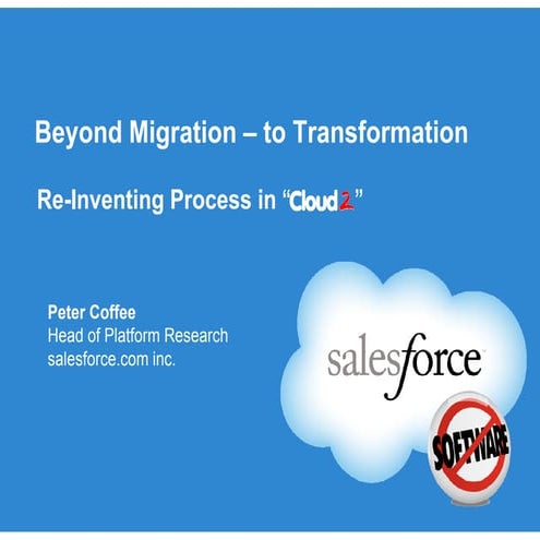 Peter Coffee on Cloud Transformation