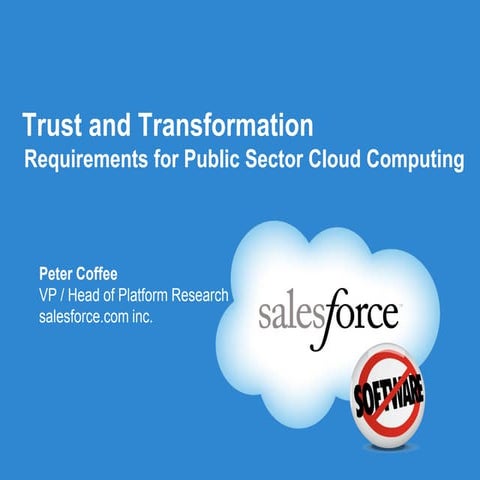 Requirements for Public Sector Cloud Computing