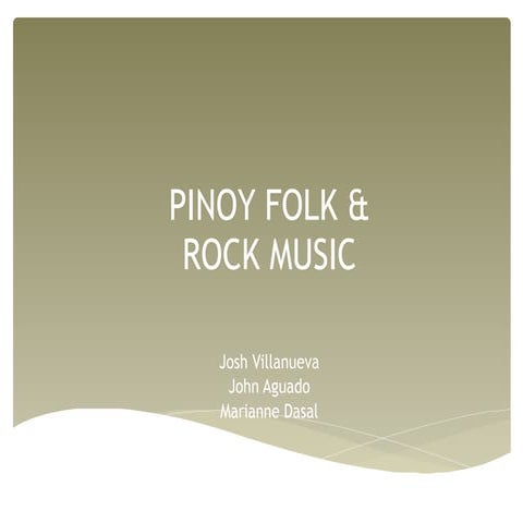 PHILIPPINE CONTEMPORARY POPULAR MUSIC-PINOY ROCK
