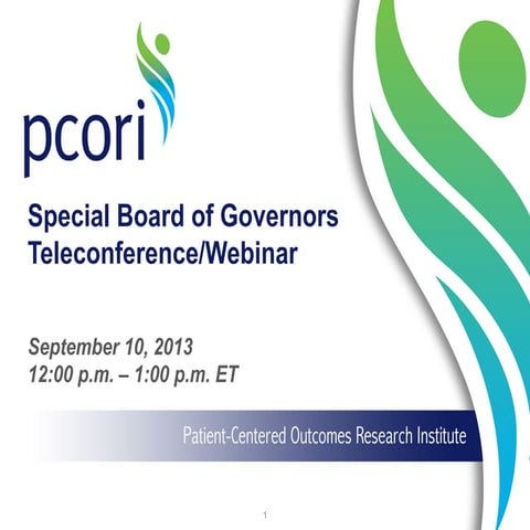 Special Board of Governors Teleconference/Webinar