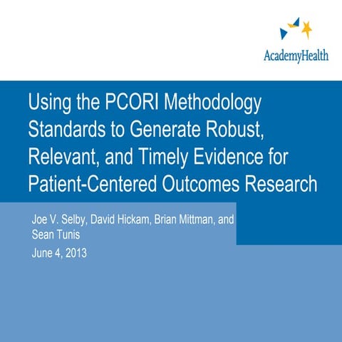 PCORI at Academy Health