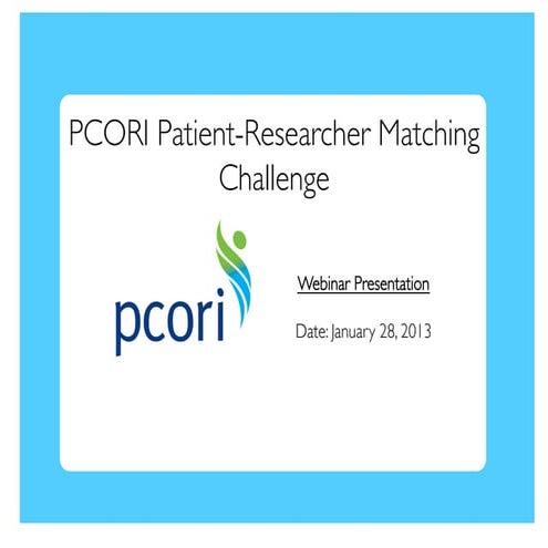 Pcori webinar slides
