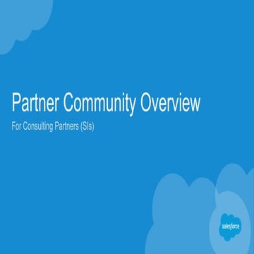 Partner Community User Guide for Consulting Partners
