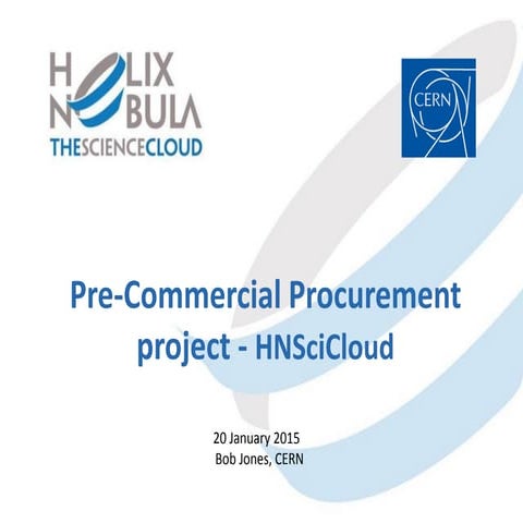 Pre-Commercial Procurement -  HNSciCloud