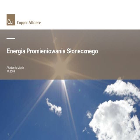 Energia Promieniowania Słonecznego