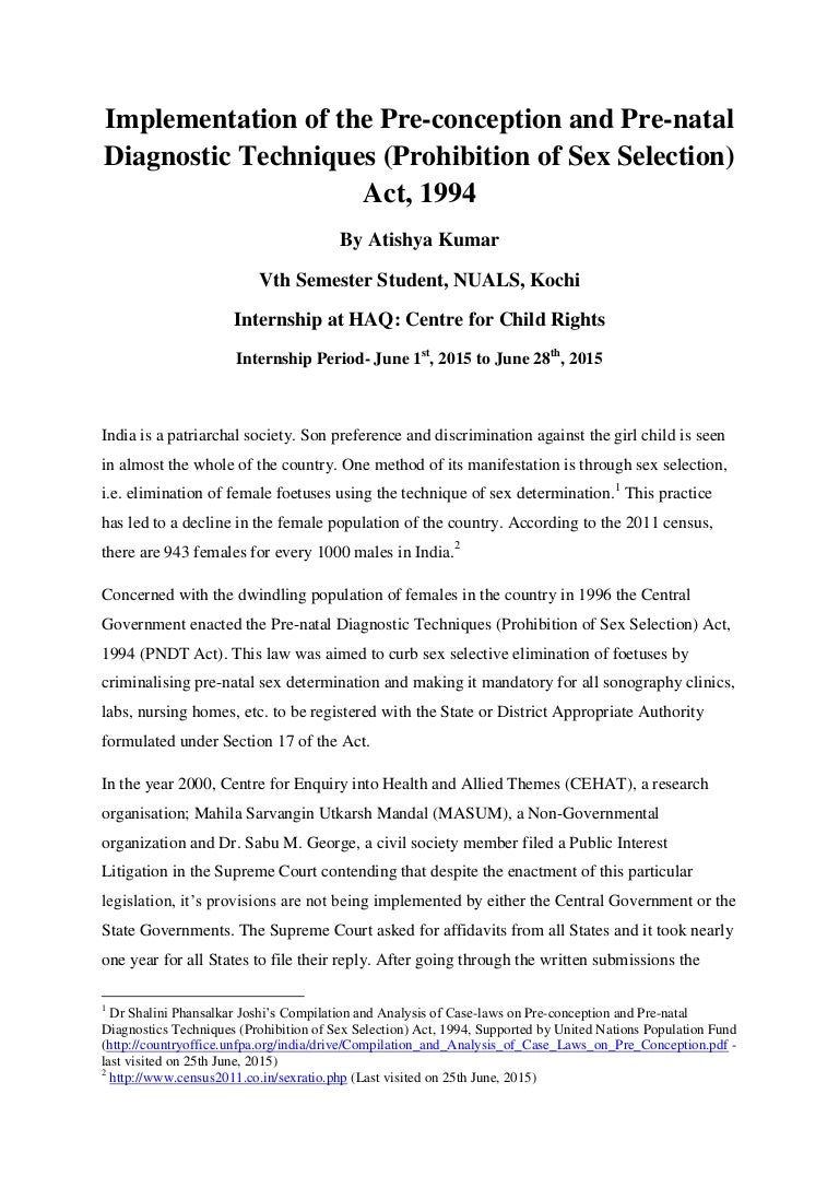 supreme court judgement on pndt act 2017