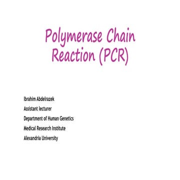 Pcr and its types | PPTX