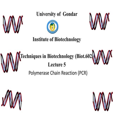 Pcr polymerase chain reaction | PPTX