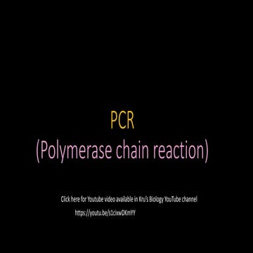Pcr and its types | PPTX