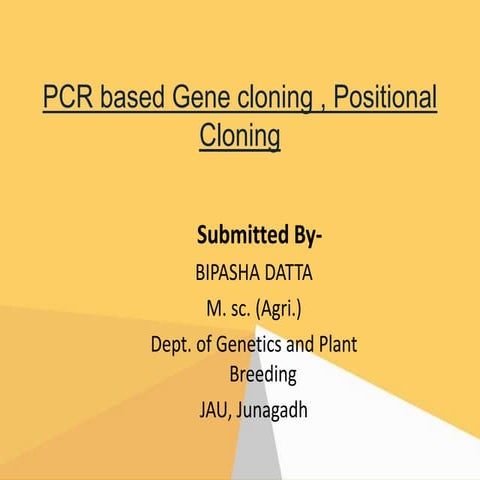 Pcr based gene cloning