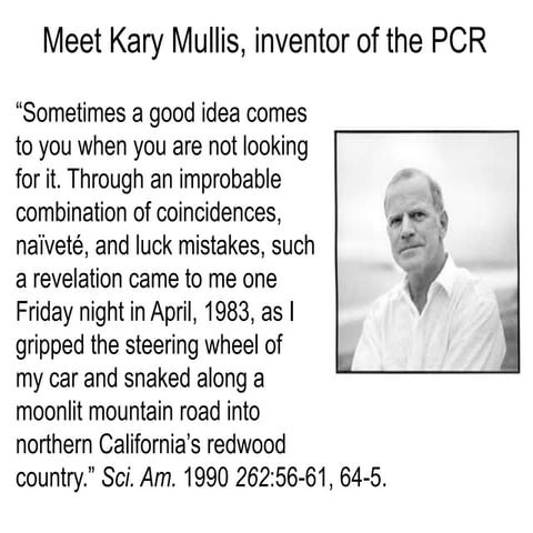 Polymerase Chain Reaction (PCR) Lecture