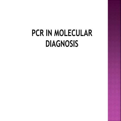 Pcr molecular diagnosis