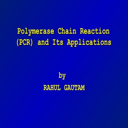 Pcr  pcr applications