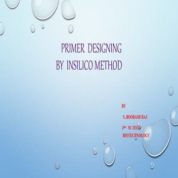 Pcr &amp; primer  designing