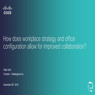 Creating a Collaborative Workplace Culture Webinar Series: “How does workplac...
