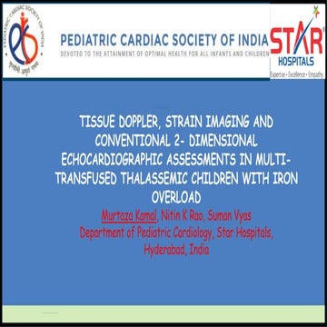 THALASSEMIA: VENTRICULAR DYSFUNCTION ASSESSMENT
