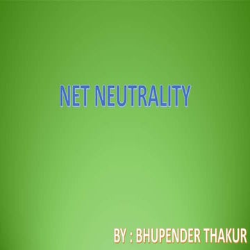 Net neutrality