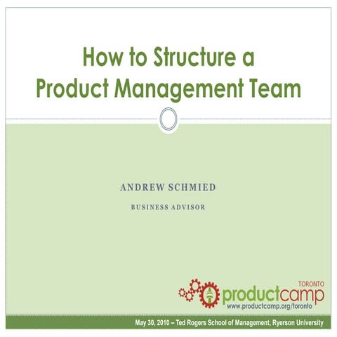 PCT2010 -   Structuring a PM team