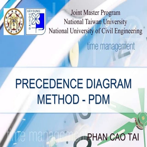 PDM - Precedence Diagram Method