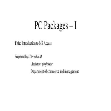 pc package unit 3 ppt presentation for education | PPTX