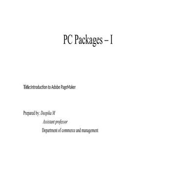 pc package unit 4 ppt presentation for education | PPTX