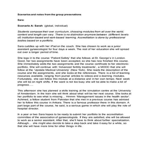 Pcw27 scenarios-and-notes