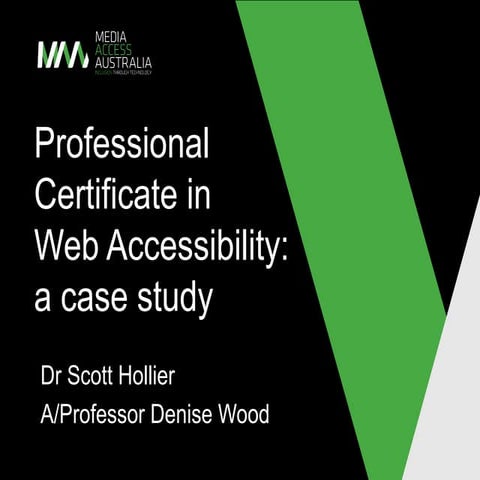 Professional Certificate in Web Accessibility case study