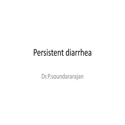 persisitent diarrhea in children