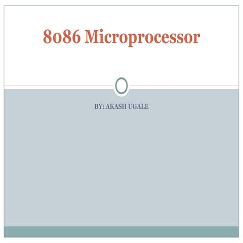 8086 microprocessor introduction