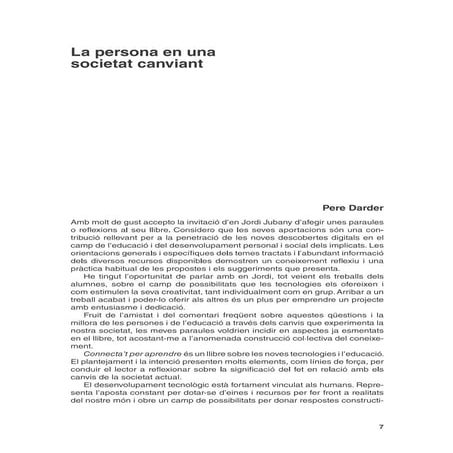 Pròleg de Pere Darder: La persona en una societat canviant