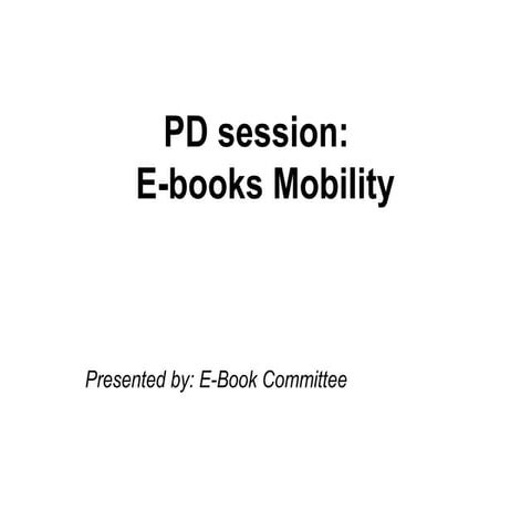 E-books Mobility